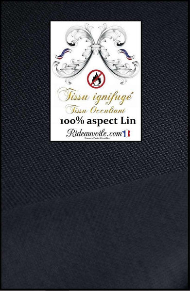  Collection LINBERALP - Tissu&nbsp;ignifuge d'ameublement pour la décoration d'intérieur, il est 100%&nbsp;occultant, d'un aspect&nbsp;texturé lin uni en largeur 150cm. Idéal pour les rideaux, les stores et les coussins. 
