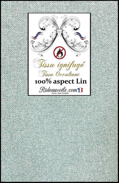 Tissu occultant effet lin au mètre ameublement architecte d'intérieur rideau ignifuge