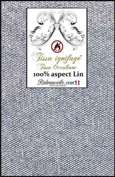 Tissu occultant design lin au mètre ameublement architecte d'intérieur rideau ignifuge