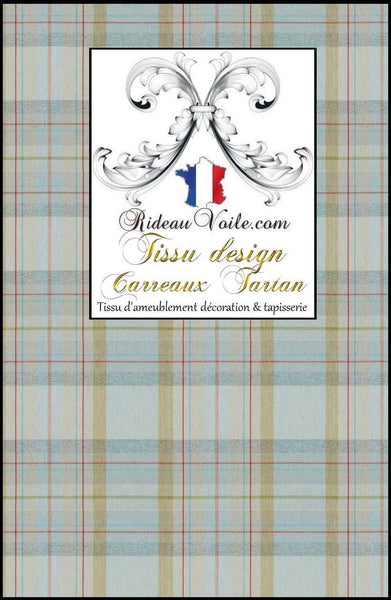 Tissu tissé carreaux Tartan effet Laine ameublement architecte rénovation travaux intérieur