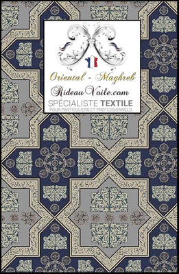 Tissu d'ameublement éditeur textile haut gamme au mètre -  Inspiration traditionnel Architecture motif orientaux imprimé Arabe Marocain design architecte décorateur Maghreb voilage oriental iranien. 