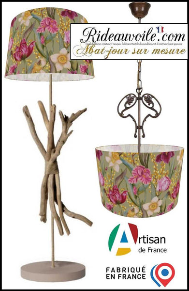Architectes lumière d'Intérieur - Carcasses rond cylindrique d'Abat-Jour floral fleur
