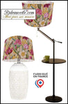 Lumière d'Intérieur Carcasse rond cylindrique d'Abat-Jour tissu imprimé floral fleur