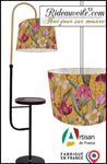 Abat-jour textile design imprimé floral luminaire lampadaire d'intérieur sur mesure