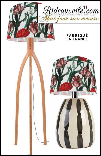 Suspension d'intérieur abat-jour designer Art luminaire luxe sur mesure tissu floral