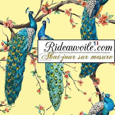 Agencement d'abat-jours tissu imprimé Création luminaires design et haut de gamme