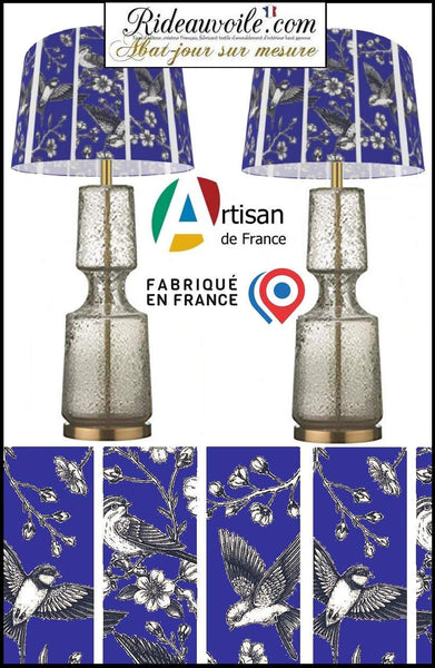 Abat-jour bleu technique architecte lumière Luminaire sur mesure Paris