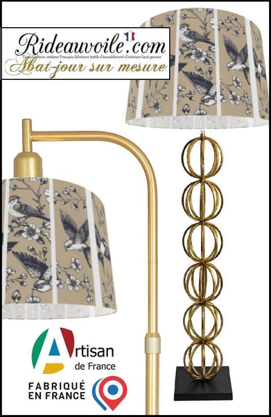 Custom Lighting Luxury designer lampshade interior | Abat-jour oiseaux sur mesure