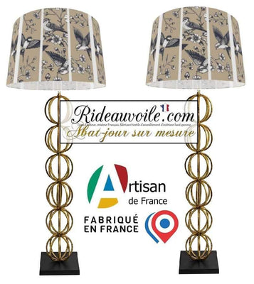 Custom Lighting Luxury designer lampshade interior | Abat-jour oiseaux sur mesure