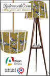 Fabrication d'abat-jour vert oiseaux sur mesure abatjouriste spécialiste luminaire
