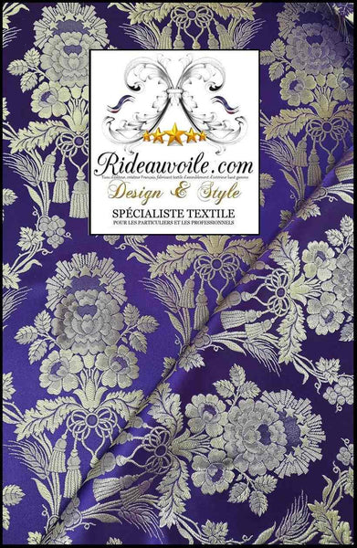 Tissu ameublement Brocart Damasco Architect interior Designer Baroque purple gold