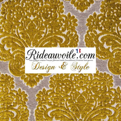 Tissu Jacquard velours chenille baroque Architecte designer d'intérieur au mètre Tapisserie