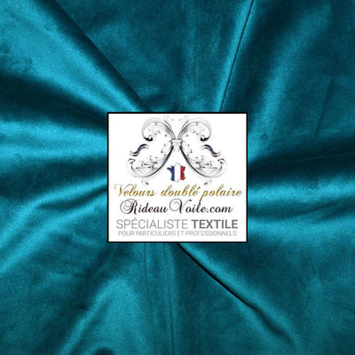 Velours bleu isolant froid doublé revers polaire gris Occultant thermique Acoustique mètre