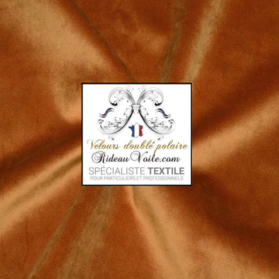 Velours tabac camel isolant froid doublé revers polaire gris Occultant thermique Acoustique mètre