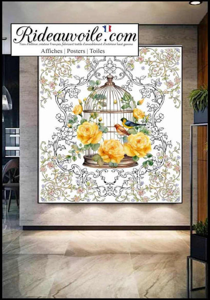 Tableau Affiche Poster Toile Nature & Découverte Cage Oiseaux décoration murale