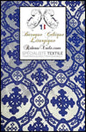 Tissu ameublement Vintage Médiéval ornement Liturgique Brocart léger au mètre bleu