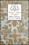 Tissu ameublement Vintage Médiéval Or VERT Liturgique Brocart décoration loisir