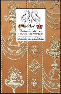 Boutique Déco rénov'  tissu architecte d'intérieur Jacquard Or Empire Rococo Baroque