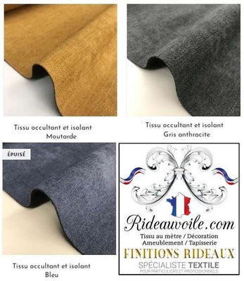Tissu brique isolant thermique - Rideau occultant thermique - Tissu rideau phonique