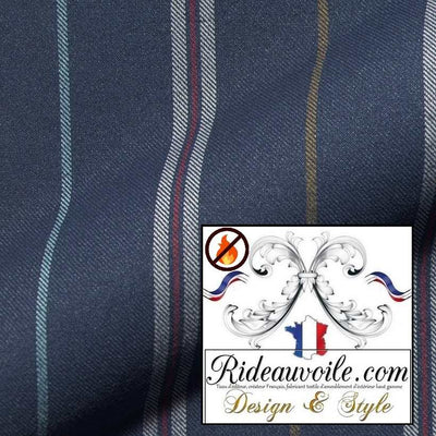 Tissu effet Laine ameublement mètre🔥 rayures ignifuge architecte Chalet Montagne