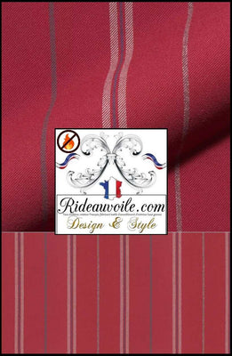 Tissu effet Laine rouge mètre rayure ignifuge 🔥 Architecte d'Intérieur Chalet Résidence