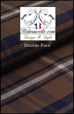 Tissu d'ameublement mètre & Confection rideau coussin motif carreaux tartan marron