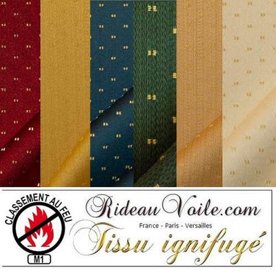 Jacquard tissu ameublement ignifuge au mètre Damasco Baroque rideau pois broderie