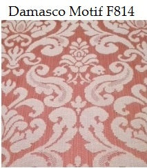 Tissu ameublement mètre Jacquard rouge Damasco Baroque ignifugé