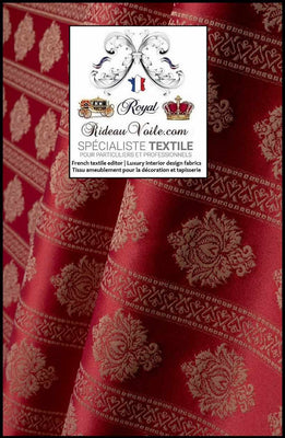 Rideauvoile spécialiste ignifuge luxe tissu ameublement Jacquard Damas au mètre décoration architecte d'intérieur rénovation agencement rideau
