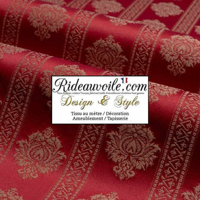 Rideauvoile spécialiste ignifuge luxe tissu ameublement Jacquard Damas au mètre décoration architecte d'intérieur rénovation agencement rideau
