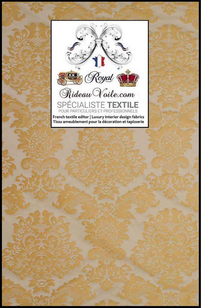Tissu ameublement intérieur mètre Jacquard Baroque Damask rideau Tapisserie Damasco