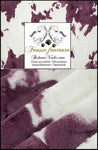 Tissu ameublement loisir intérieur fausse fourrure imitation tache peau de vache violet