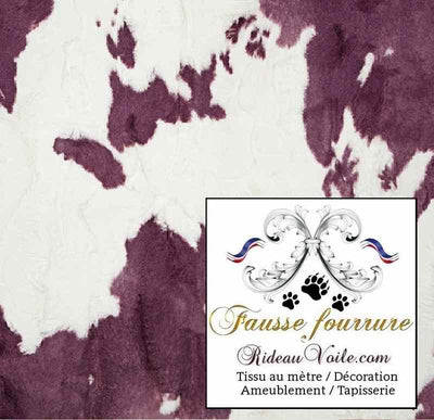 Tissu ameublement loisir intérieur fausse fourrure imitation tache peau de vache