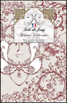 Rénovation Créateur Architecte d'intérieur style Vintage tissu motif Toile de Jouy rouge