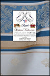 Boutique tissus ameublement rayé Baroque Jacquard rayure rococo or bleu marine mètre 140 cm. Éditeur textile tapisserie décoratrice couture siège