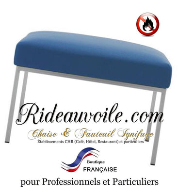 Architecte tapissier siège fauteuil Pouf non feu tissu ignifuge mètre Bleu Hôtel Restaurant