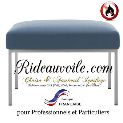 Boutique tapissier Fauteuil textile ignifugé meuble, mobilier d'appoint pouf et tabouret tissu classique ignifuge, M1, non-feu. Spécialiste mobilier chaise C.H.R Hôtel, café, restaurant. Travaux rénovation agencement, d'architecte d'intérieur décoration.