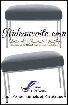 Agencement tapissier chaises intérieur Hôtel architecte rénovation Gris ignifuge