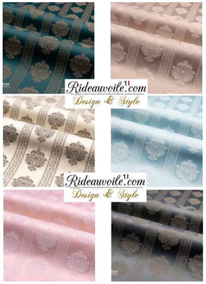 Rideauvoile spécialiste ignifuge luxe tissu ameublement Jacquard Damas au mètre décoration architecte d'intérieur rénovation agencement rideau