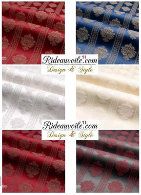 Rideauvoile spécialiste ignifuge luxe tissu ameublement Jacquard Damas au mètre décoration architecte d'intérieur rénovation agencement rideau