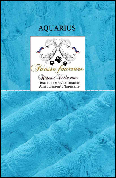 Tissu fausse fourrure bleu & marine au mètre rideau architecte intérieur chalet villa