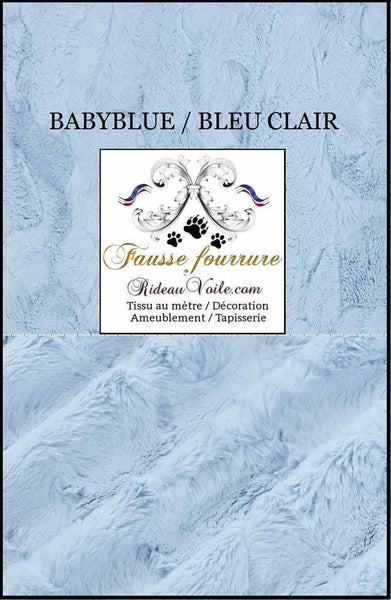 Tissu fausse fourrure bleu & marine au mètre rideau architecte intérieur chalet villa