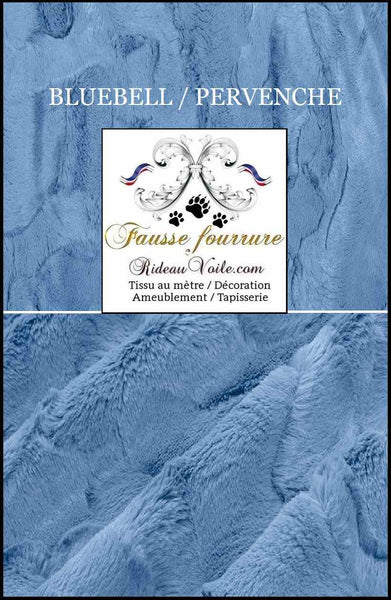 Tissu fausse fourrure bleu & marine au mètre rideau architecte intérieur rénovation Chalet