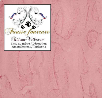 Boutique tissu décoratif matière de luxe fausse fourrure rose mètre rideau sur mesure