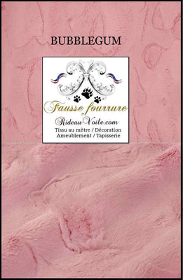 Boutique tissu décoratif matière de luxe fausse fourrure rose mètre rideau sur mesure