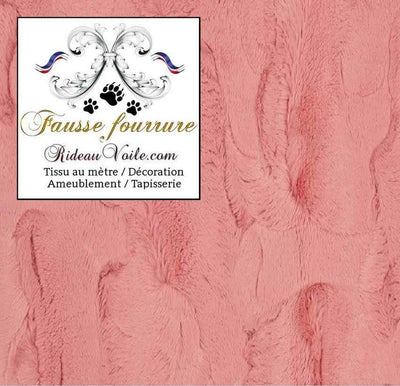 Rideau confection tissu fausse fourrure rose mètre plaid coussin habillement sur mesure