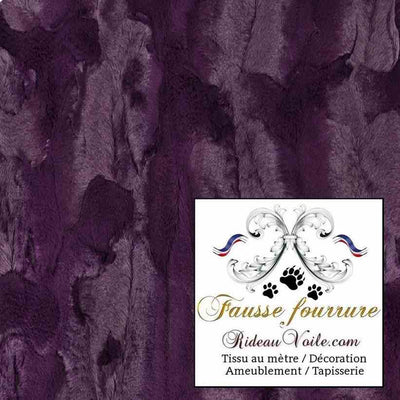 Tissu ameublement Fausse fourrure violet mètre rideau design inspiration chalet montagne