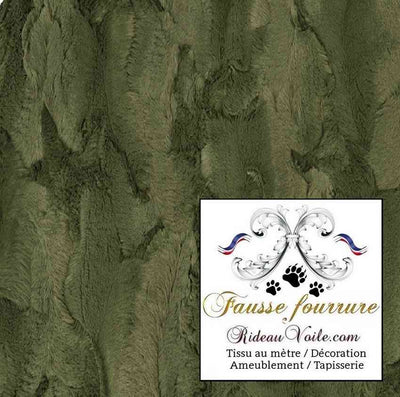 Tissu ameublement Fausse fourrure vert mètre spécialiste architecte d'intérieur Chalet Villa