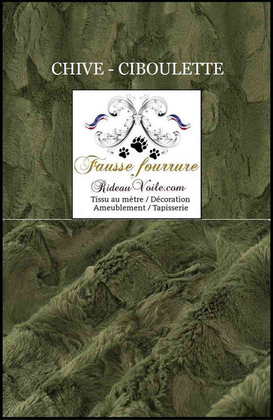 Tissu ameublement Fausse fourrure vert mètre spécialiste architecte d'intérieur Chalet Villa