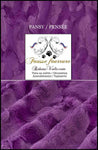 Tissu fausse fourrure violet lilas sureau qualité luxe mètre rideau chalet montagne